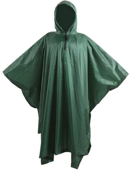 Multifunctional Raincoat Waterproof Rain Coat Survival Poncho Outdoor Camping Tent Mat for Outdoor Hunting Hiking, a, One Size