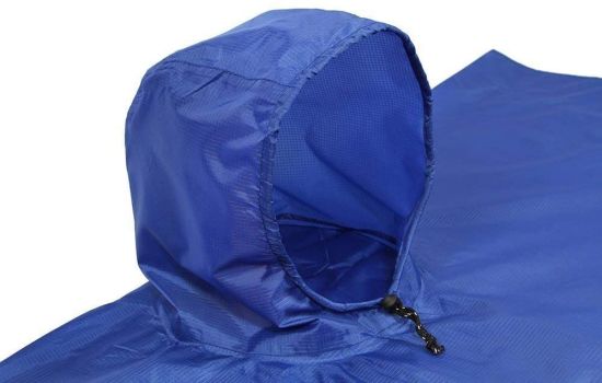 Rain Poncho Camouflage Rain Coat Waterproof Rain Cape Raincoat Ripstop Raincoat Military Camouflage Rain Poncho for Outdoor Sport (Blue)
