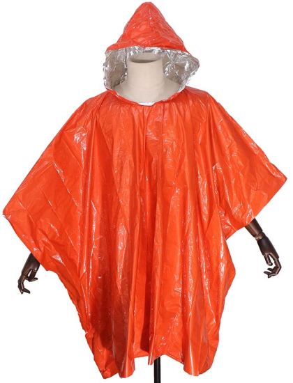 Raincoat Waterproof Rain Coat Dichromatic Rain Poncho for Hiking Camping Travel Outdoor Events
