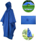 Rain Poncho Camouflage Rain Coat Waterproof Rain Cape Raincoat Ripstop Raincoat Military Camouflage Rain Poncho for Outdoor Sport (Blue)