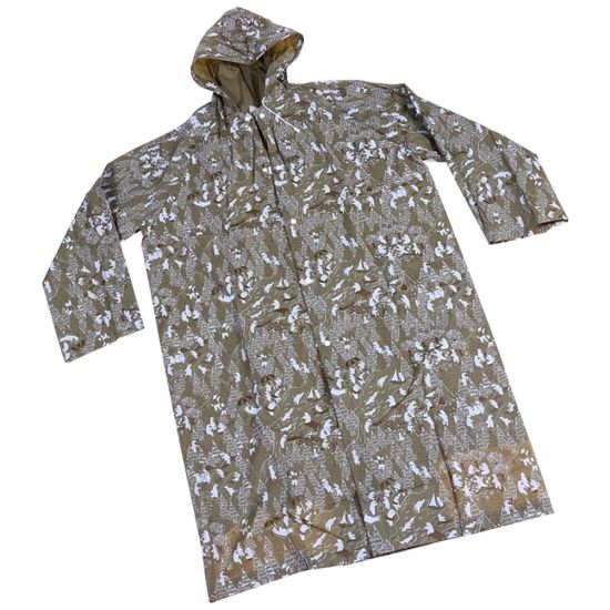 Printing Raincoat Hooded Rain Poncho EVA Rainwear for Outdoor Climbing Adult