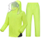 Water Proof Coat Suit Rain Jacket and Rain Pants Set Adults Rainproof Windproof Hooded Rainwear Outdoor Work Motorcycle Golf Fishing Hiking (Color: Blue, Size