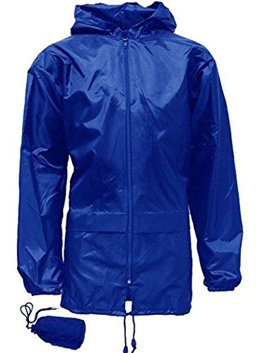 Kids Boys Girls Kagool Showerproof Rain Coat Jacket Mac Cagoule Kagoul Ages 4-16