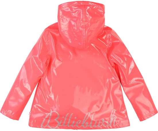 Rain Jacket with Fleece Lining and Large Glitter Logo
