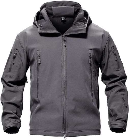 Men′s Waterproof Tactical Jackets Winter Outdoor Camouflage Softshell Jacket Fleece Lining