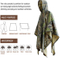 Rain Cape Hooded Poncho - Waterproof Raincoat Ground Sheet for Outdoor Activities