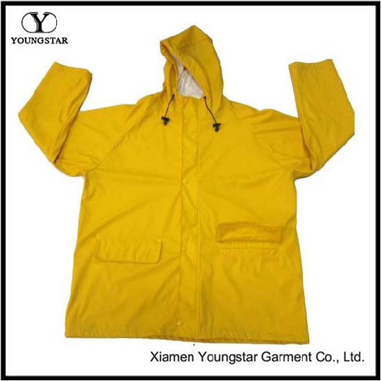 Wholesale Functional PVC / Polyester Long Raincoat with Best Price