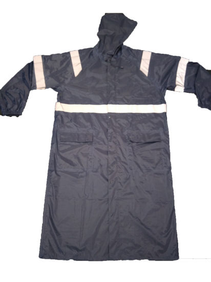 High Reflective Workwear Adult Long Jacket Style Safety Raincoat