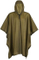Poncho, Lightweight Military Style Raincoat, Ripstop Rain Poncho (Coyote Brown)