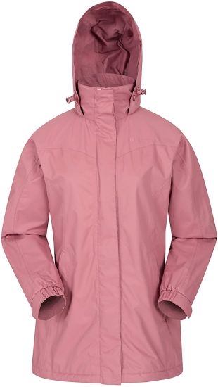 Warehouse Guelder Womens Winter Long Jacket - Waterproof Rain Coat, Zipped Ladies Coat, Taped Seams, Pack Away Hoodie, Casual Jacket - for Autumn Travelling