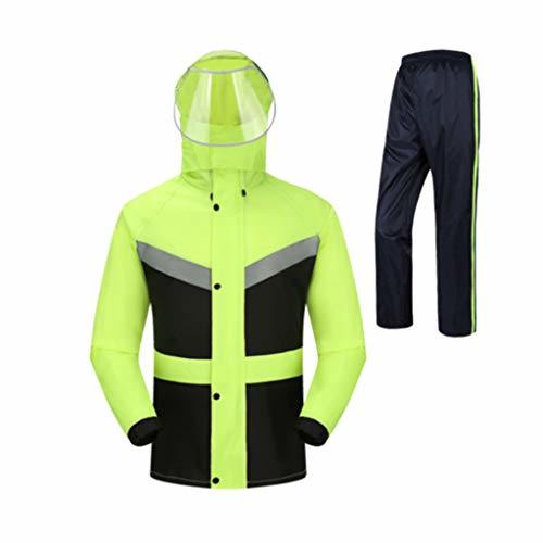 Waterproof Jacket/Pants Set Adult Windproof Coat/Pants Set, Raincoat Riot Waterproof Mackintosh Split Thick Poncho Can Be Reused and Durable (Color: Blue Plus B