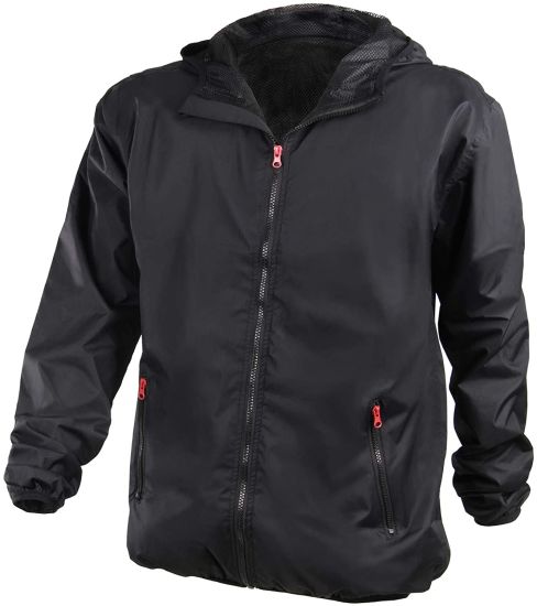 Men′s Jacket with Hood, Breathable, Light, Waterproof, Wind-Proof Jacket for Between The Seasons - Size S M L X L