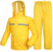 Raincoats Rain Suit, for Men Waterproof Clothing with Hood 2 Piece Rainwear Motorcycle Cycling Fishing Golf Jacket & Trouser Suit PVC