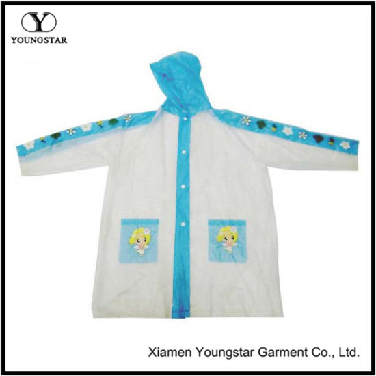 Lastest Design Cartoon Children PVC Raincoat / Kids Cute Raincoat
