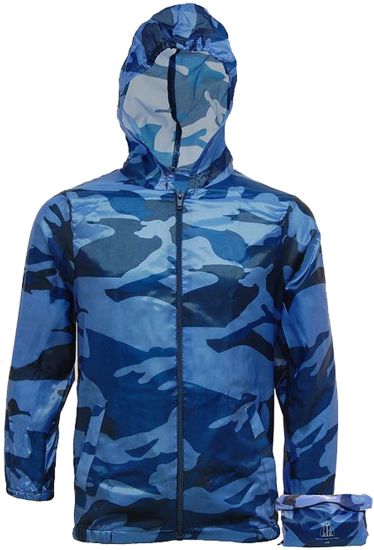 Lightweight Raincoat Camo Jacket Kagool Cagoule - Kagoul Camouflage - Hooded Cag in a Bag