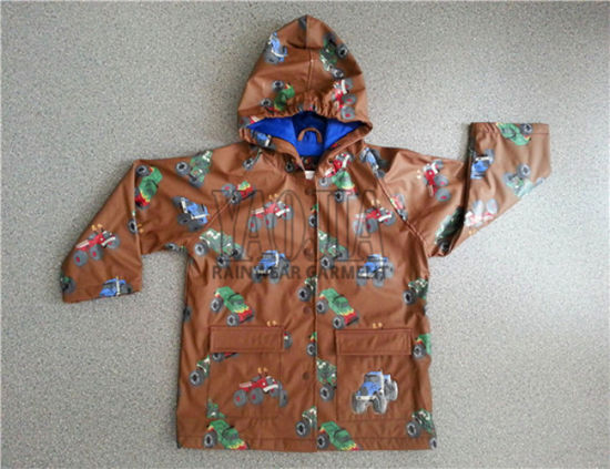Fashion Waterproof Children Rain Jacket for Daily Use