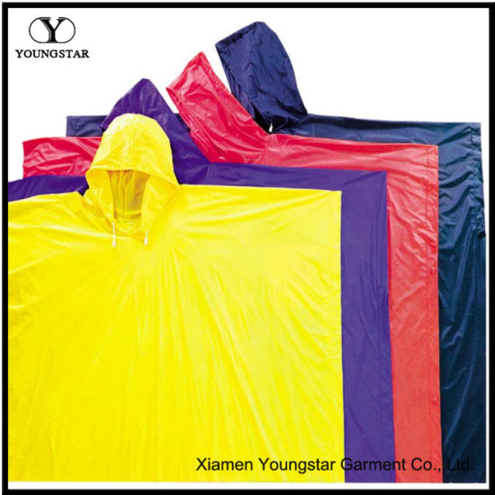 Customize Design PVC Rain Poncho for Adult or Children