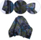 3 in 1 Waterproof Rain Poncho Multifunction Portable Adults Cloak Rain Coat for Camping Fishing Hiking (American Flower Camouflage Cloak)