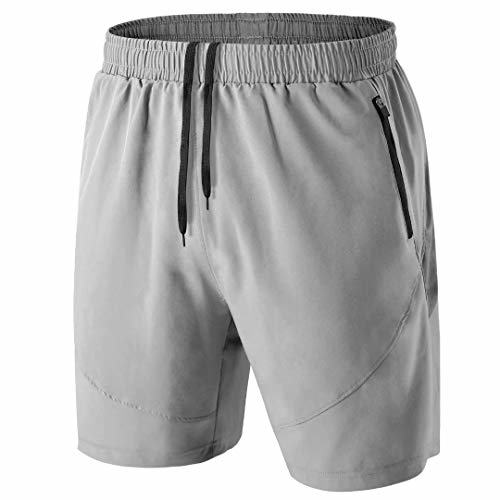 Men′s Sport Shorts Quick Dry Running Gym Casual Short Lightweight with Zip Pockets