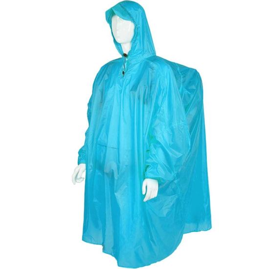 Coated Nylon Raincoat Soft Rain Coat Waterproof Hooded Rain Poncho ...